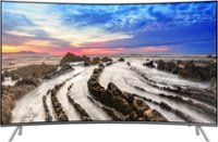Front. Samsung - 55" Class - LED - Curved - MU8500 Series - 2160p - Smart - 4K UHD TV with HDR - Gray.