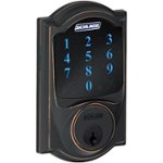 Front Zoom. Schlage - Connect™ Touch Screen Deadbolt Lock - Aged Bronze.