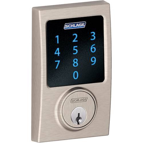 Best Buy: Schlage Connect™ Touch Screen Deadbolt Lock Satin Nickel ...