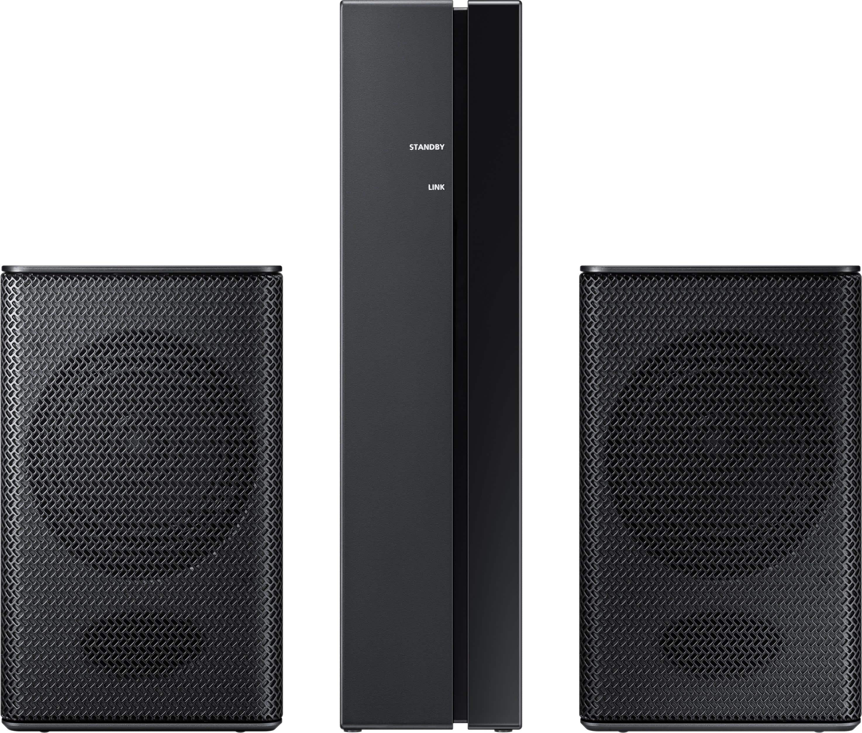 Front. Samsung - Wireless Rear Speakers (Pair) - Black.