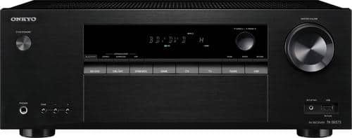 Onkyo - TX 5.2-Ch. 4K Ultra HD and 3D Pass-Through HDR Compatible A/V Home Theater Receiver - Black - Larger Front