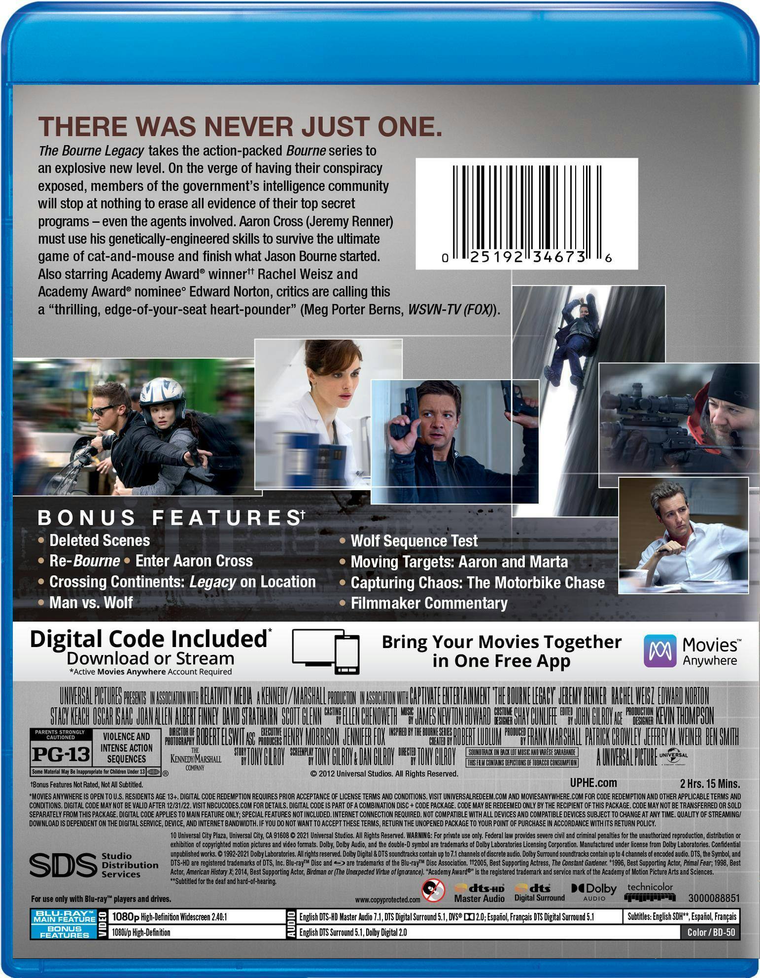 Back. The Bourne Legacy (Blu-ray New Box Art) [Blu-ray].