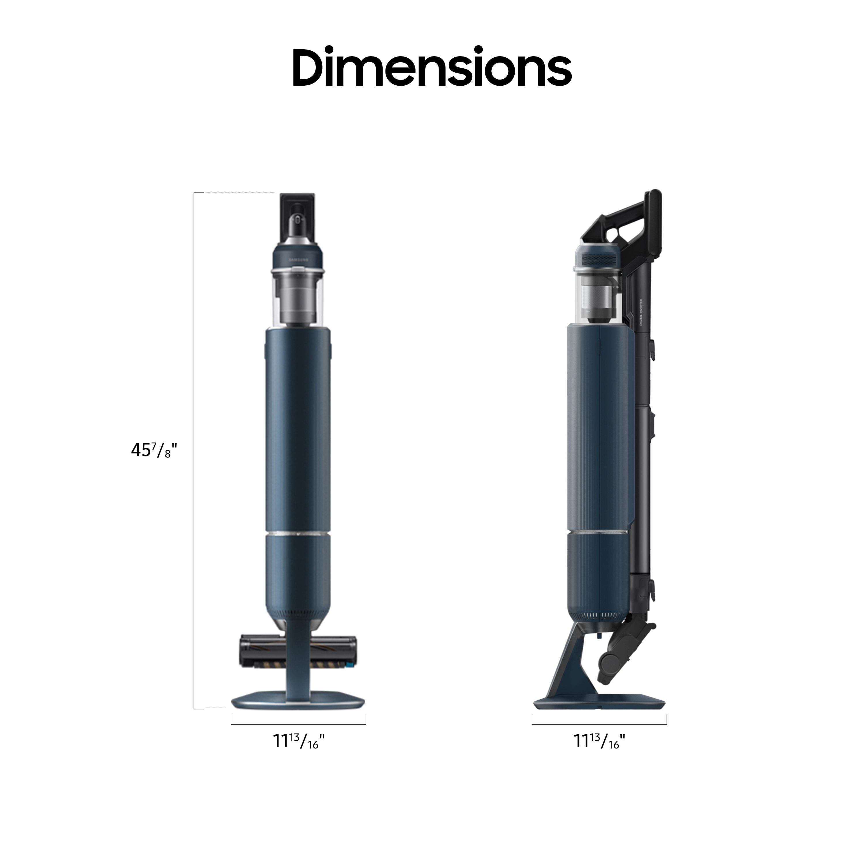 Alt View Zoom 18. Samsung - BESPOKE Jet Cordless Stick Vacuum with All-in-One Clean Station - Midnight Blue.