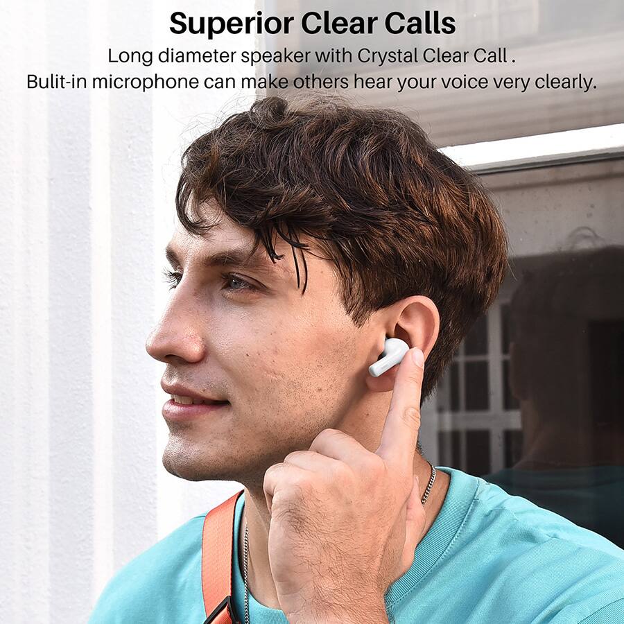 Superior Clear Calls
Long diameter speaker with Crystal Clear Call.
Built-in microphone can make others hear your voice very clearly.