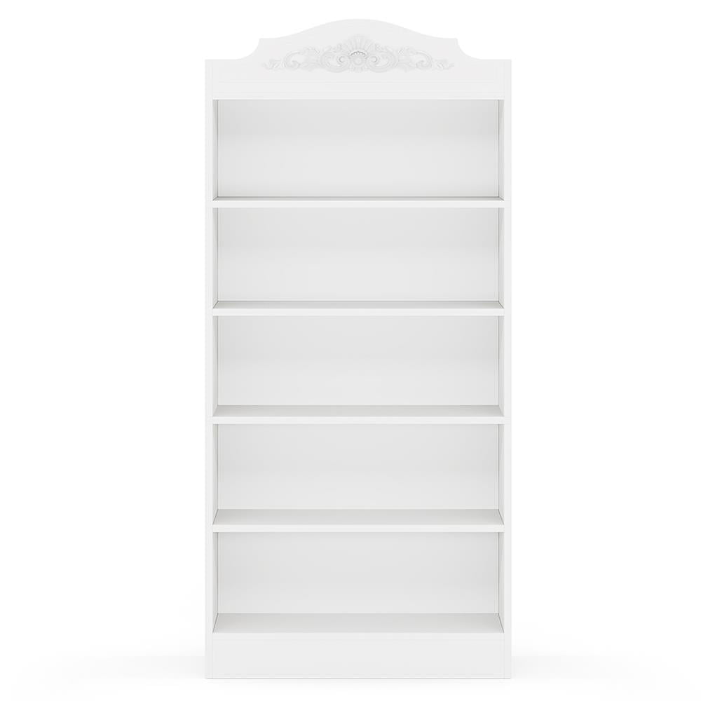 Back. Kadyn - Kadyn Bookshelf, Storage Shelf, Bookcase,72" Modern Bookshelf, Freestanding Etagere Bookcase with Storage Shelves,White - White.