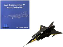 Saab Draken Fighter Aircraft "Dragon Knights, Retirement Livery" (2005) Austrian Air Force 1/72 Model by Aviation 72
