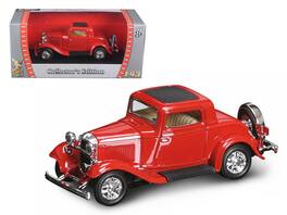 1932 Ford 3-Window Coupe 1/43 Diecast Model Car by Road Signature - Red