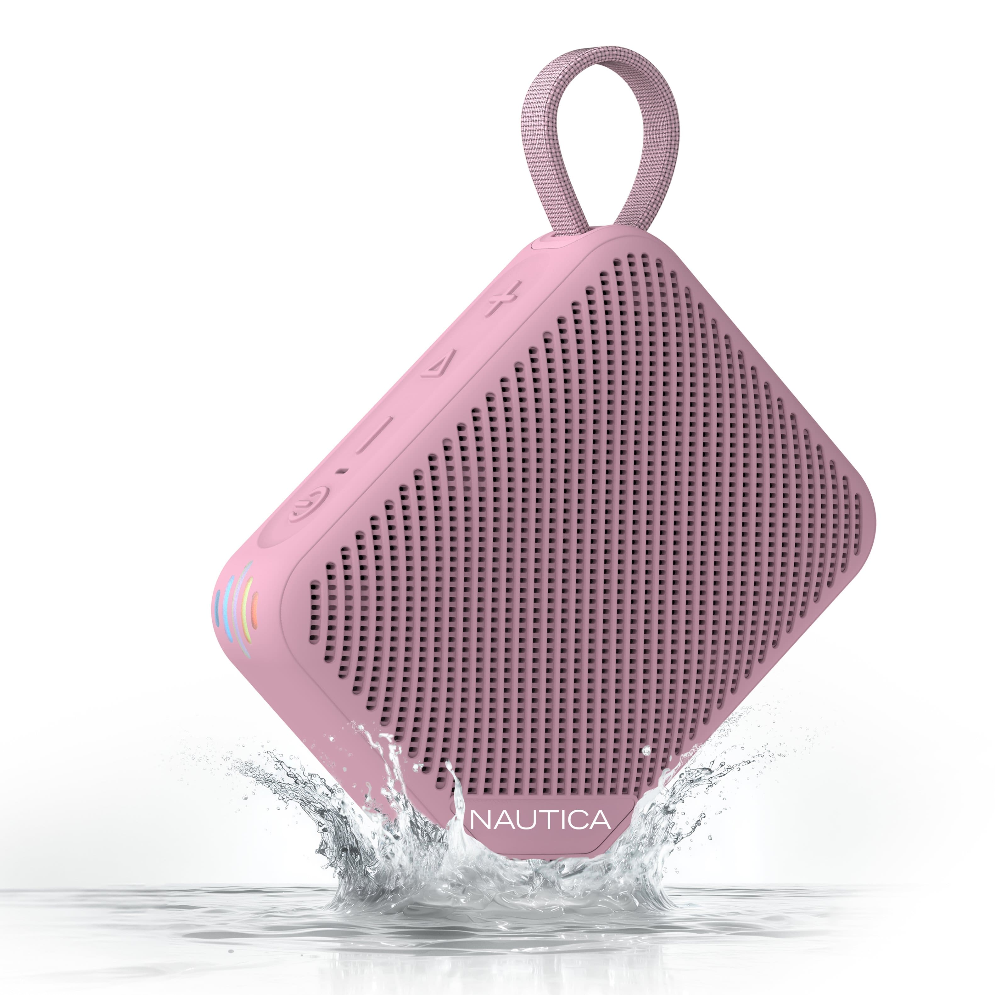 Front. Nautica - Nautica Nayman SP500 Portable Bluetooth Speaker, 12W Sound, Waterproof, 9H Playtime, Shower, Outdoor (Pink) - Pink.