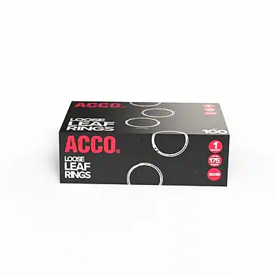 ACCO.
LOOSE LEAF RINGS
100
1 175
SVER