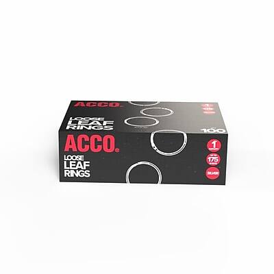 ACCO.  
LOOSE LEAF RINGS  
100  
1 175  
SVER
