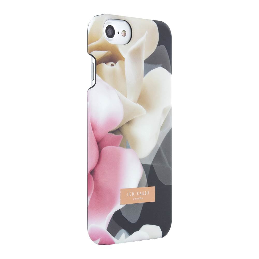 annotei hard shell case for apple iphone 7, 6s and 6 - porcelain rose black