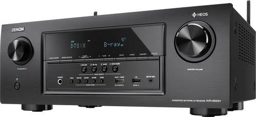 Denon - 1295W 7.2-Ch. Hi-Res With HEOS 4K Ultra HD A/V Home Theater Receiver - Black - Larger Front