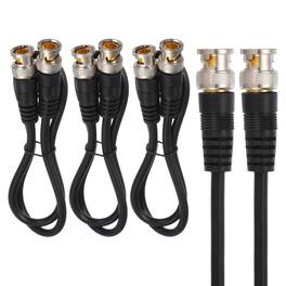 Unique Bargains - BNC Male to BNC Male Coaxial Cable Cord 1.5FT 70-Ohm Extension Wire for DVR CCTV Security Camera System Monitor (3pcs) - Black