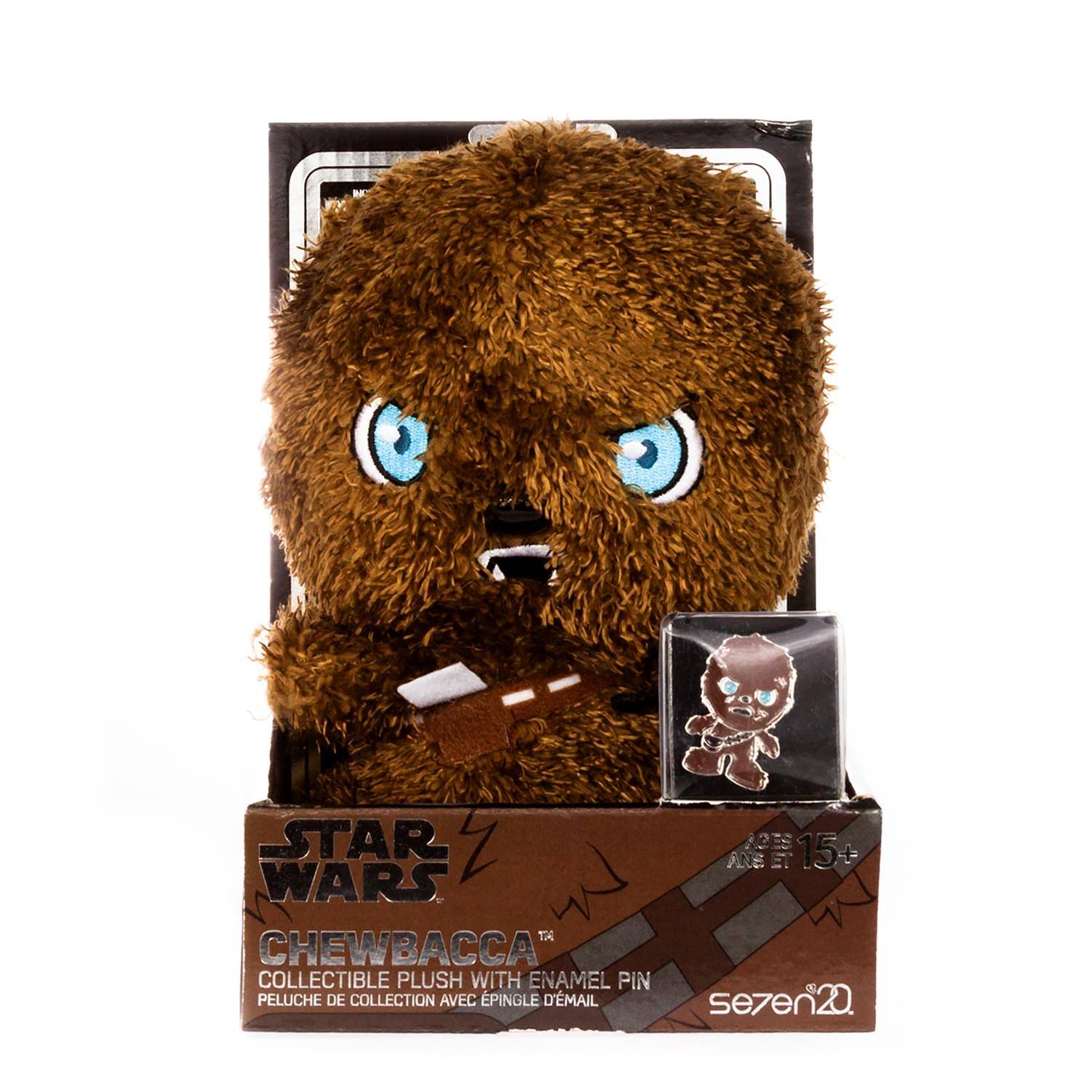 STAR WARS  
CHEWBACCA  
COLLECTIBLE PLUSH WITH ENAMEL PIN  
PELUCHE DE COLLECTION AVEC ÉPINGLE D'ÉMAIL  

sezen20