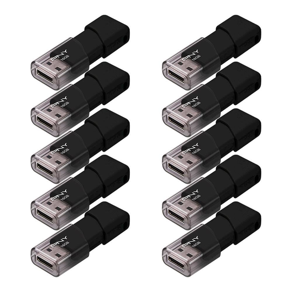 Alt View 11. PNY - Attaché 16GB USB 2.0 Flash Drives (10-Pack) - Black.
