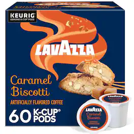 Lavazza - Caramel Biscotti Keurig K-Cup® Pods, Light-Medium Roast, 100% Arabica (60 Pods)