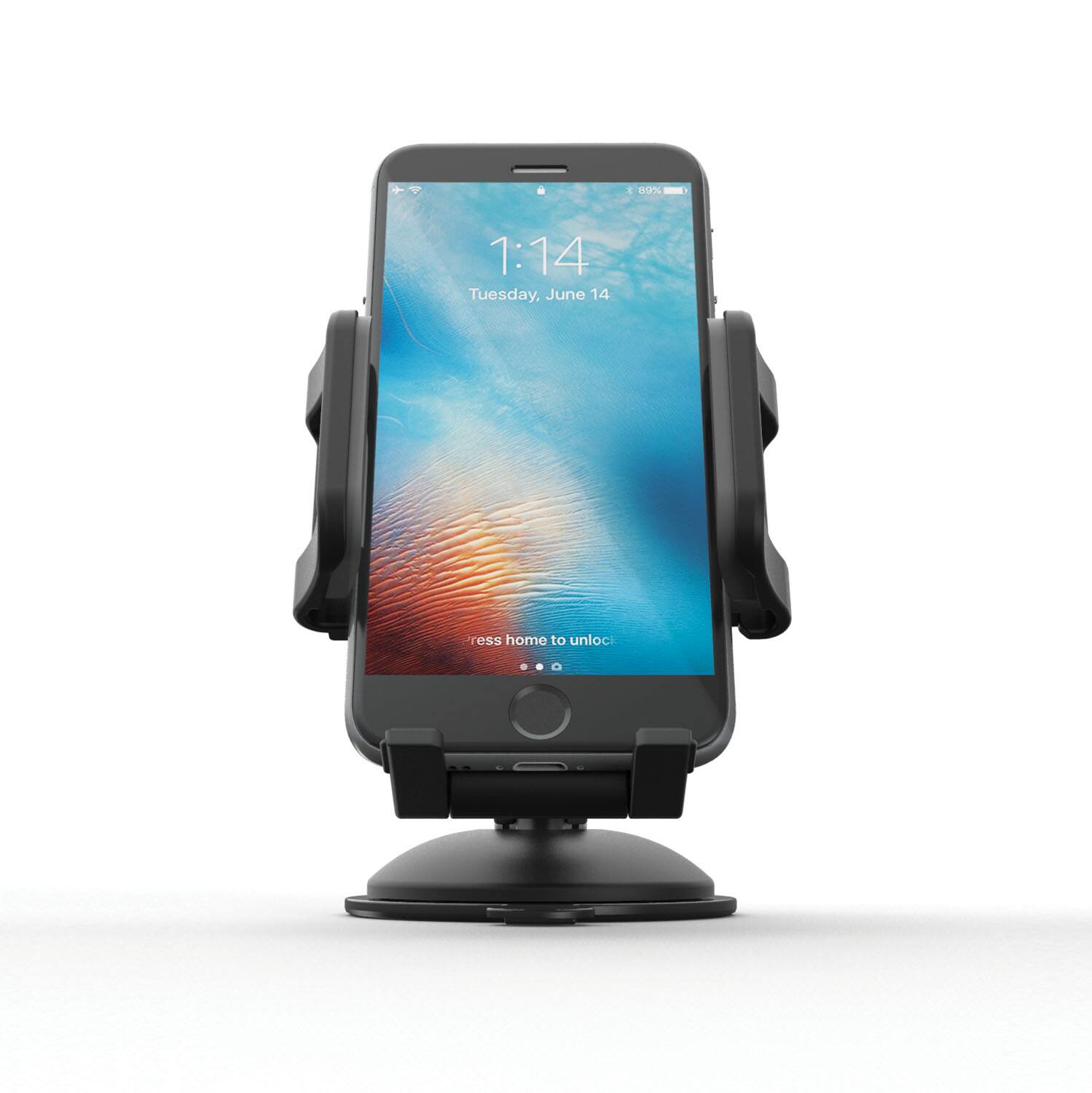 Angle. Bracketron - Suction Mount Phone Holder for Most Cell Phones - Black.