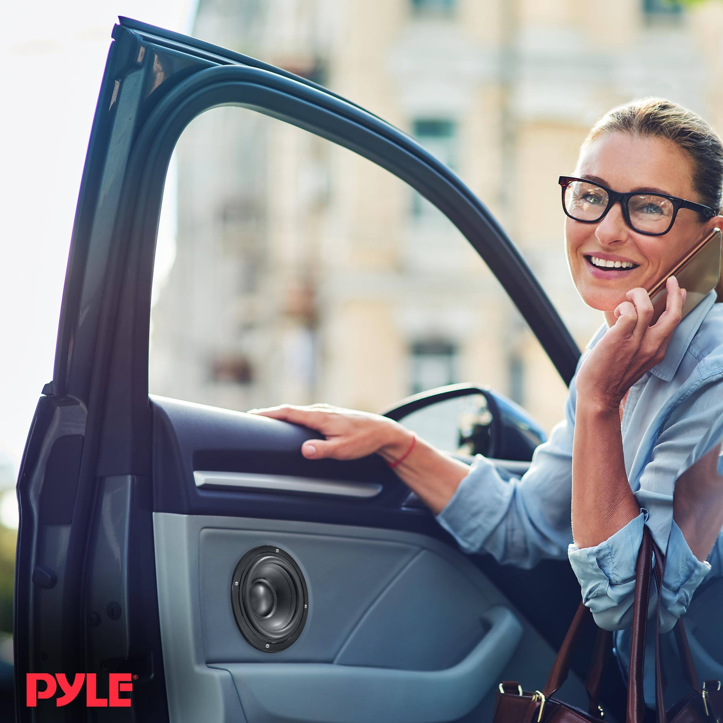 Alt View 6. Pyle - Pyle PLMG35 3.5” Single Voice Coil Car Subwoofer, 20W at 4-Ohm, Custom Car Audio Subwoofer, Rubber Edge.