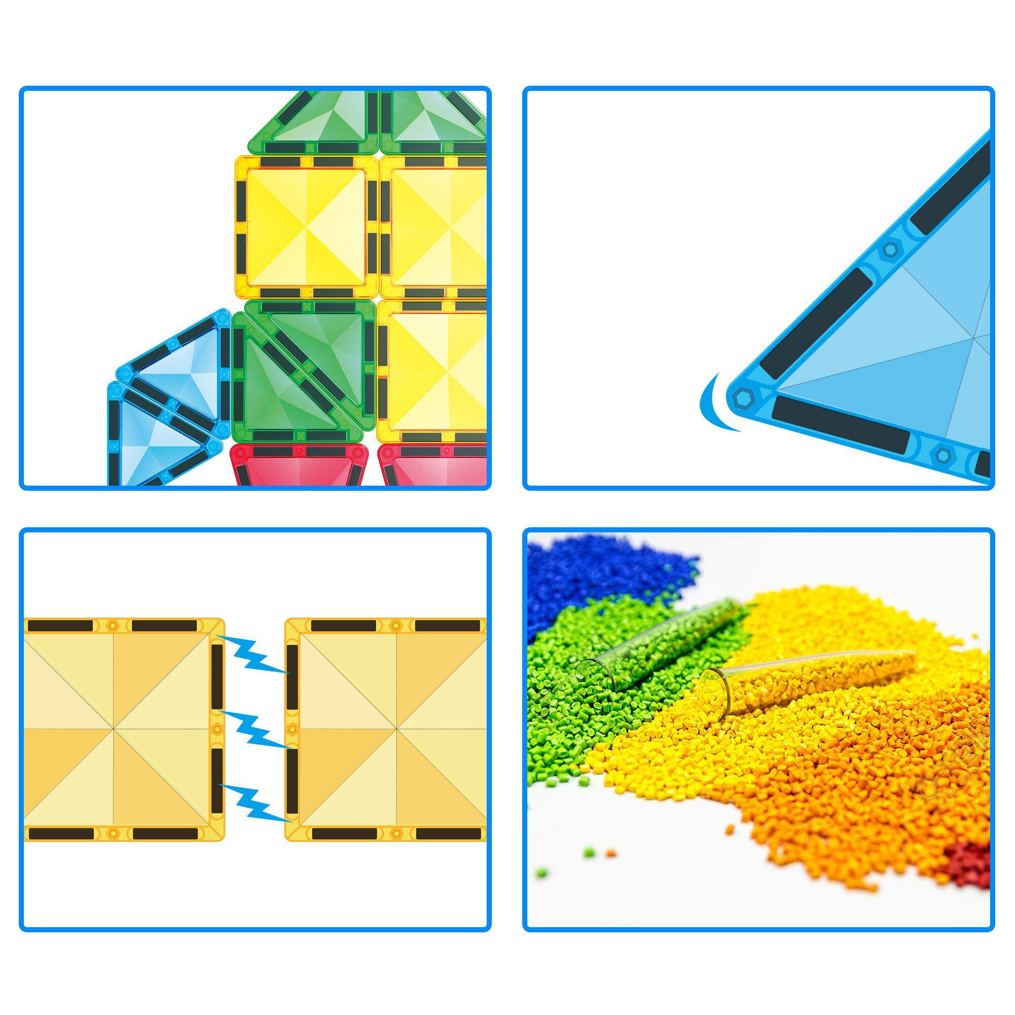 Alt View 1. Everplay - EverPlay Mini 12PCS Magnetic Tiles for Kids – STEM Construction Building Blocks Travel Toy, Educational Play Set.