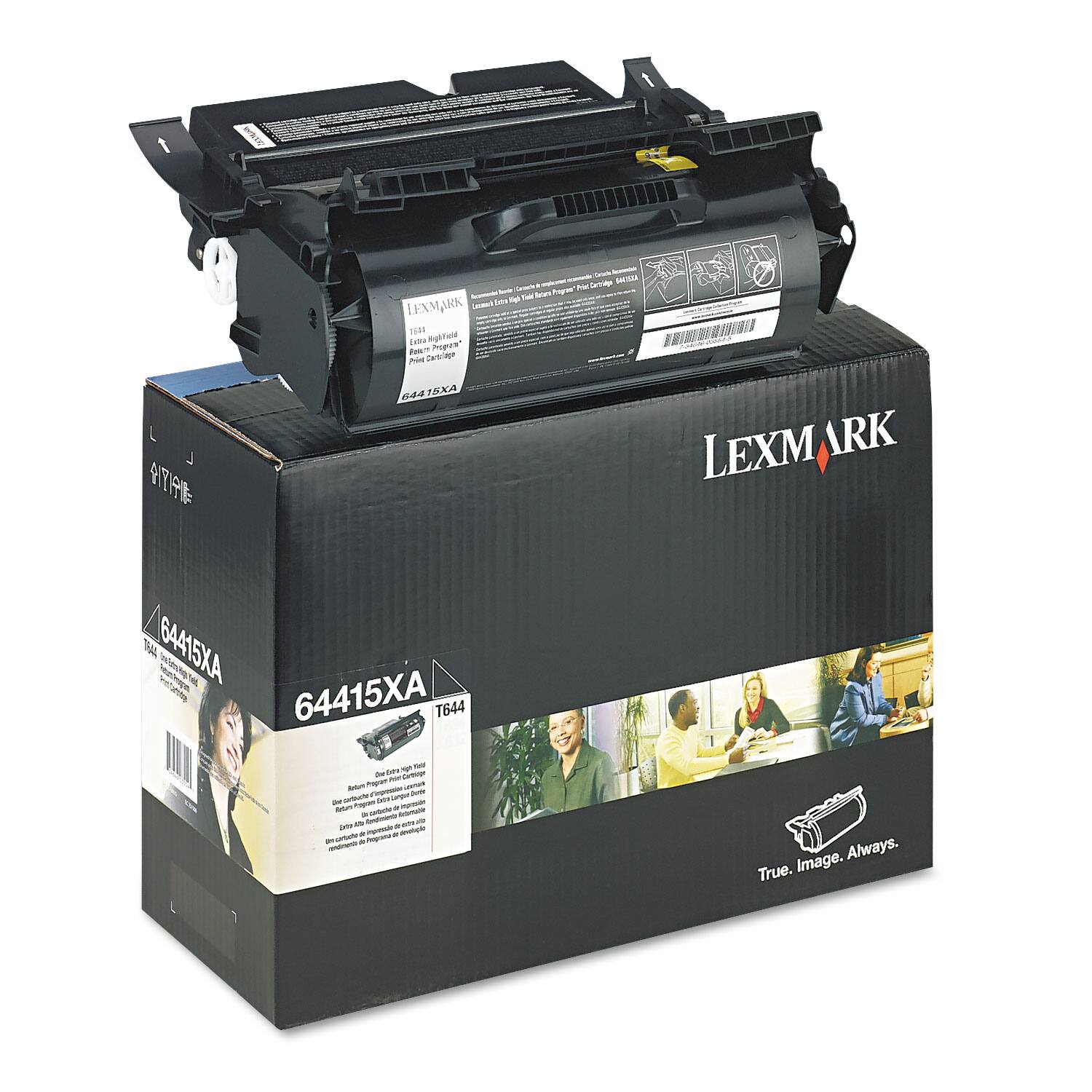 LEXMARK  
64415XA  
T644  
True. Image. Always.  

LEXMARK  
64415XA  
T644  
Original High-Yield Toner Cartridge  
Toner Cartridge  
64415XA  

LEXMARK  
64415XA  
T644  
Original High-Yield Toner Cartridge  
Toner Cartridge  
64415XA