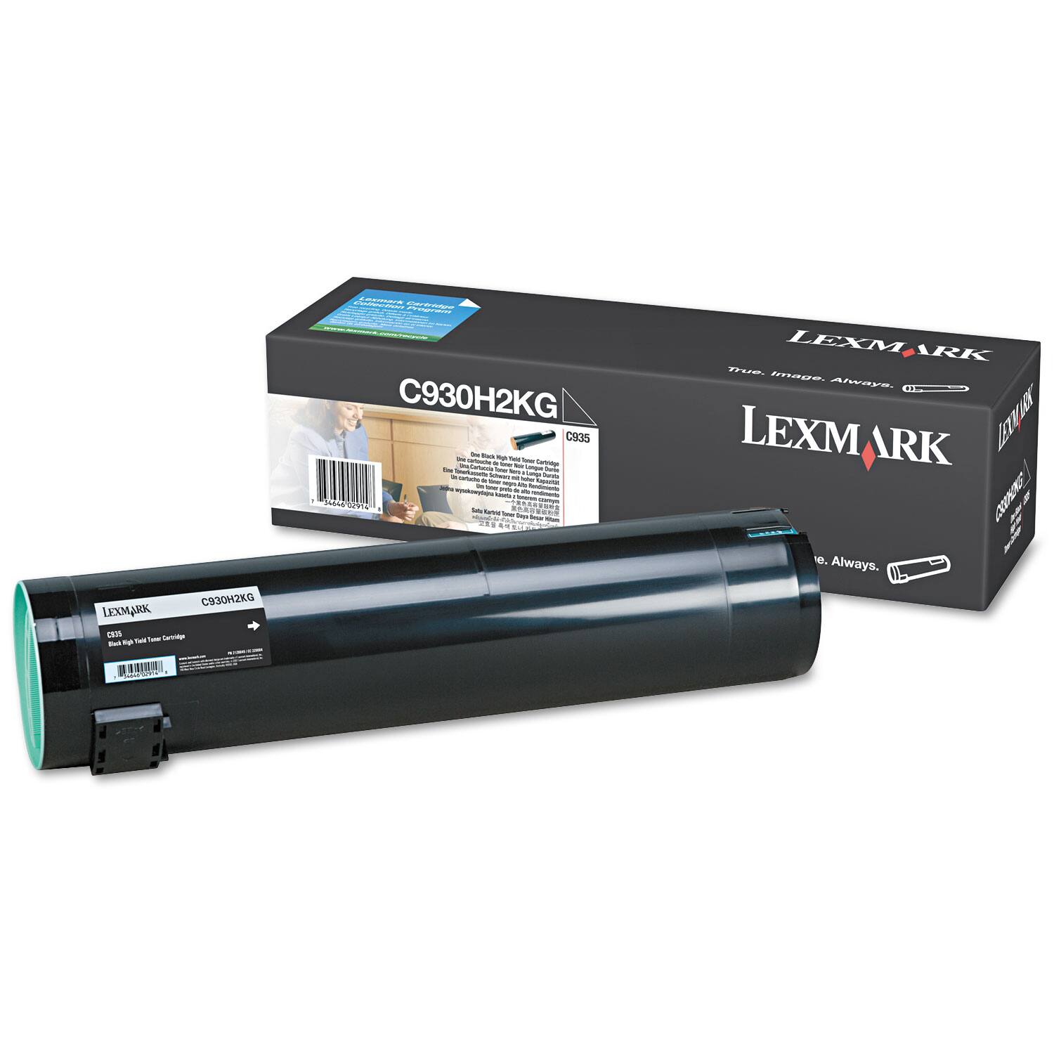 C930H2KG  
C935  

LEXMARK  
True. Image. Always.  

C930H2KG  
C935  

LEXMARK  
C935  
Black High Yield Toner Cartridge  

LEXMARK  
C930H2KG  
C935  
Black High Yield Toner Cartridge
