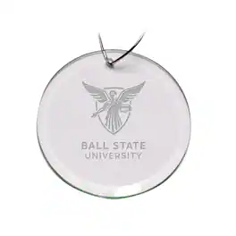 Jardine - Ball State Cardinals 3'' Glass Round Ornament - Multicolor
