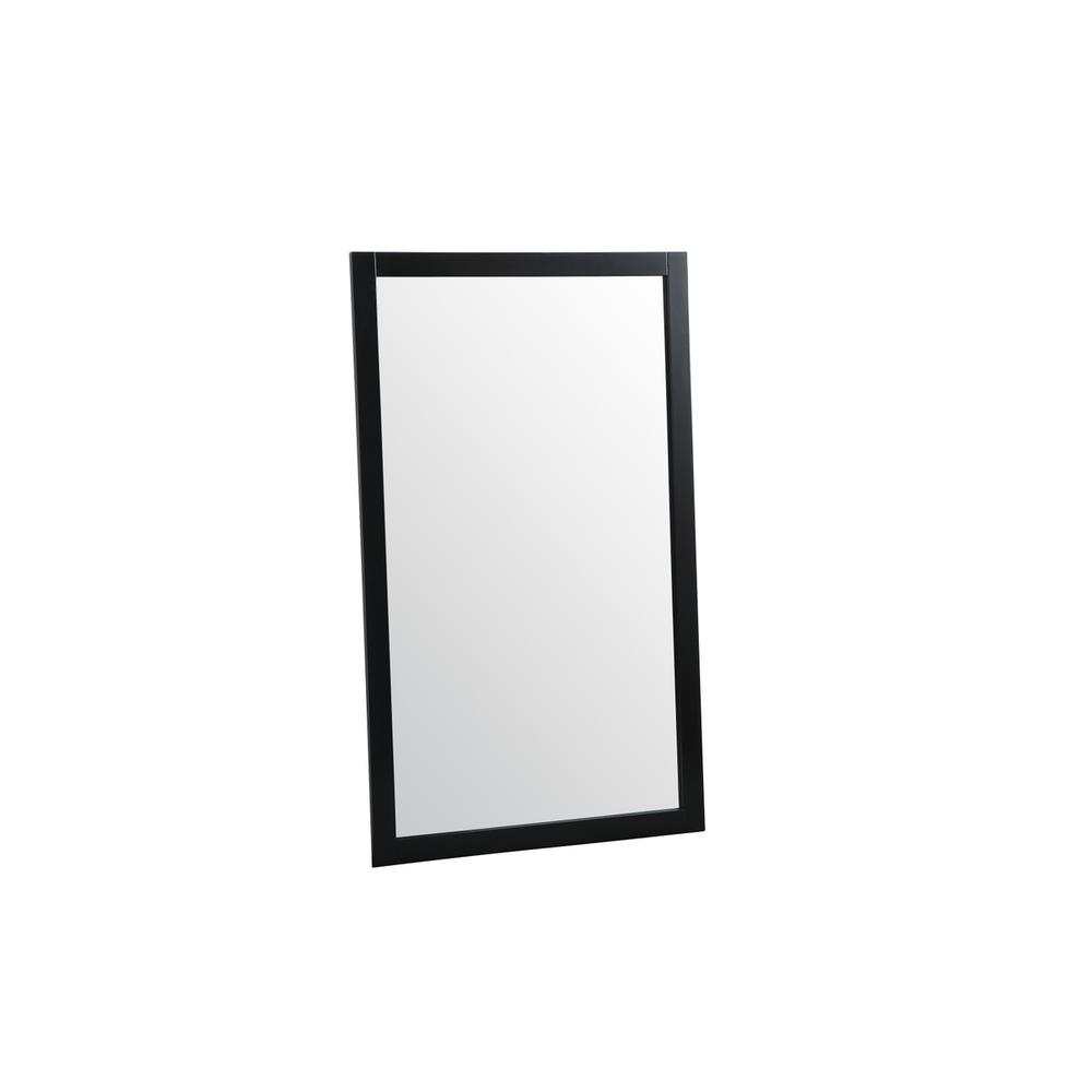Left. Elegant Decor - Aqua vanity mirror 60x36 inch in black - Black.