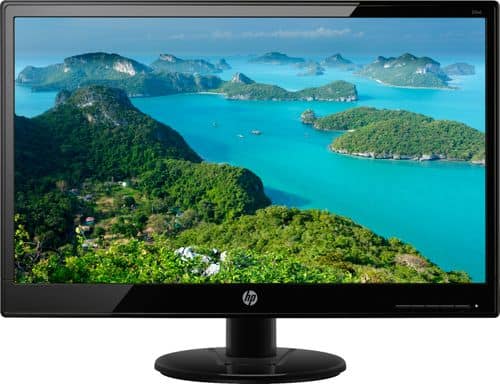 HP - 20.7" LED FHD Monitor - Black - Larger Front