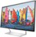 Left Zoom. HP - Pavilion 32" LED QHD Monitor - Black with Silver stand.