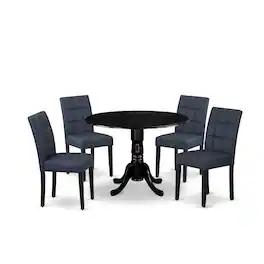 East West Furniture - 5 Piece Kitchen Table Set contain A Dining Table - Black