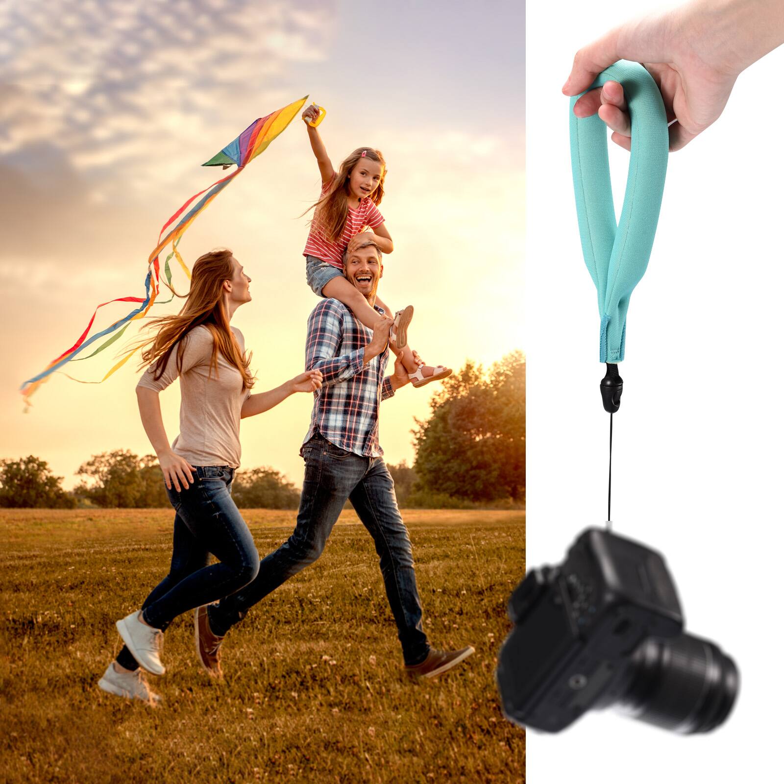 Alt View 4. Unique Bargains - Floating Wrist Strap, 2pcs Neoprene Waterproof Lightweight 250g Buoyancy Wristband for Underwater Camera Swimming - Sky Blue, Purple.