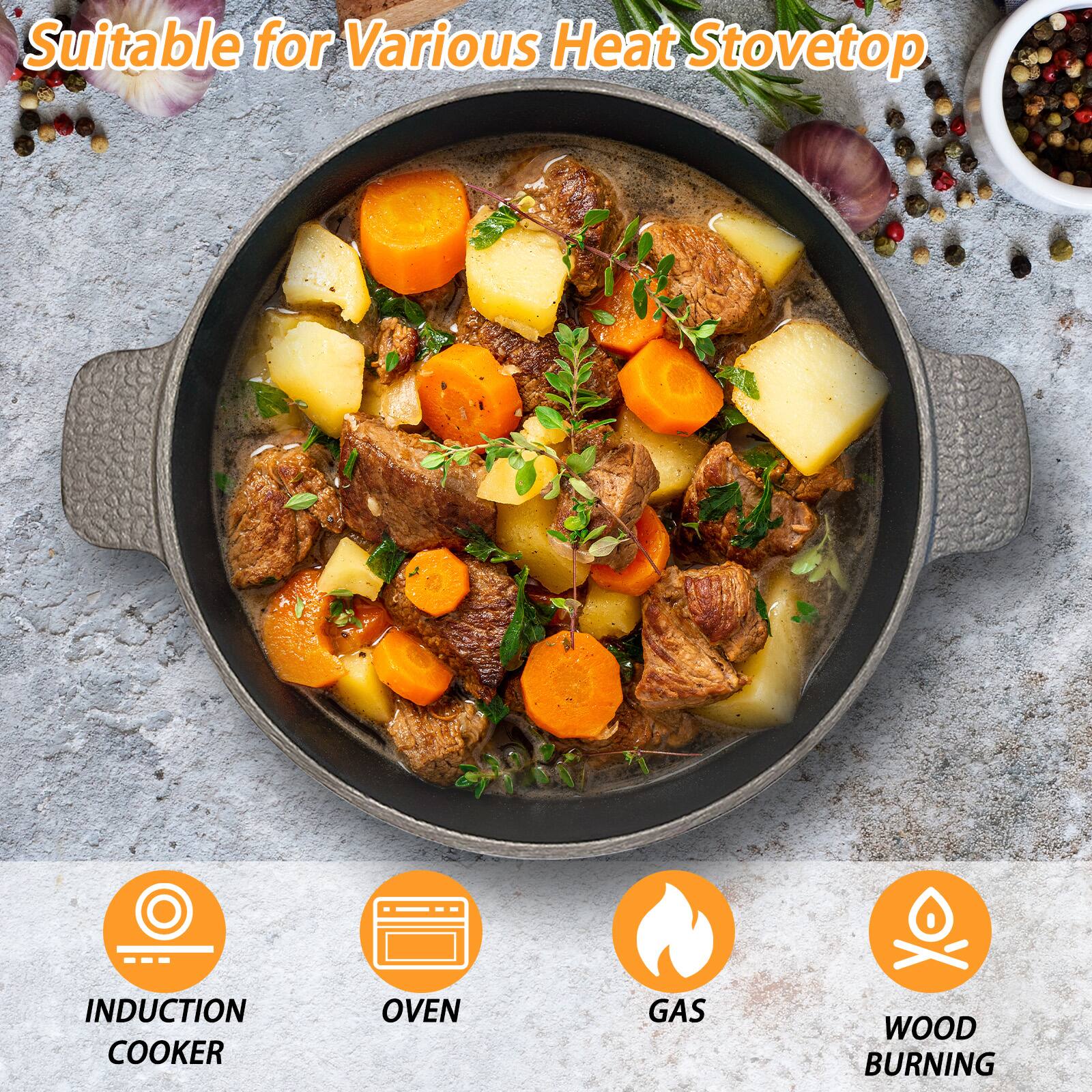Suitable for Various Heat Stovetop

- INDUCTION COOKER
- OVEN
- GAS
- WOOD BURNING