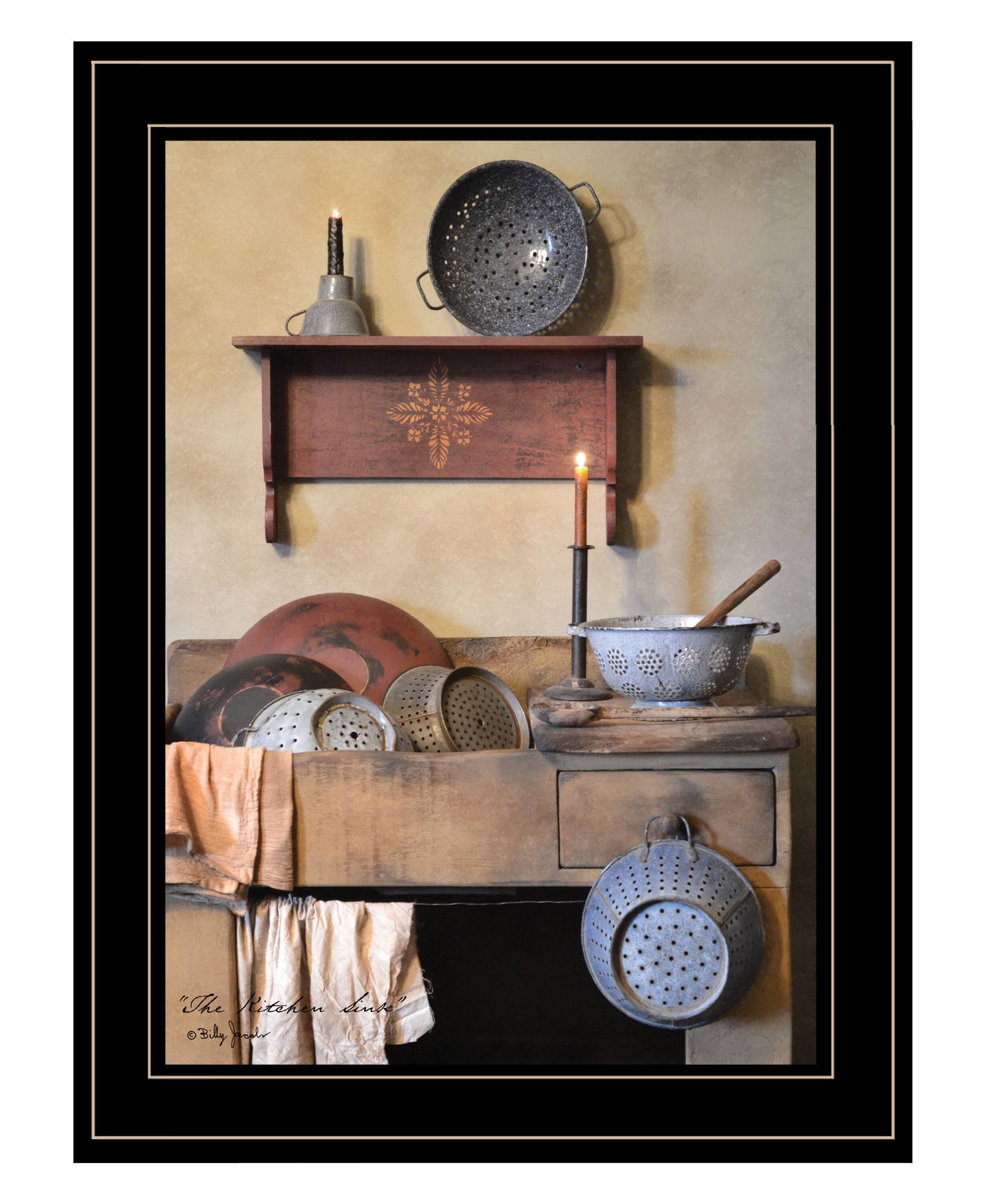 "The Kitchen Sink" Billy Jacobs Ready to Hang Framed Print Black Frame