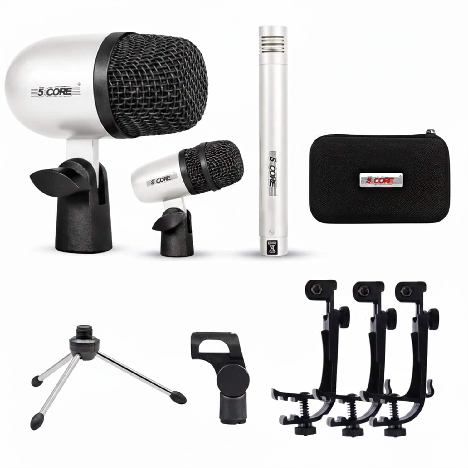 5 CORE - Conga Mic Snare Tom Set Professional XLR Cardioid Unidirectional Instrument Microphone Kit price history on PriceWatchPro
