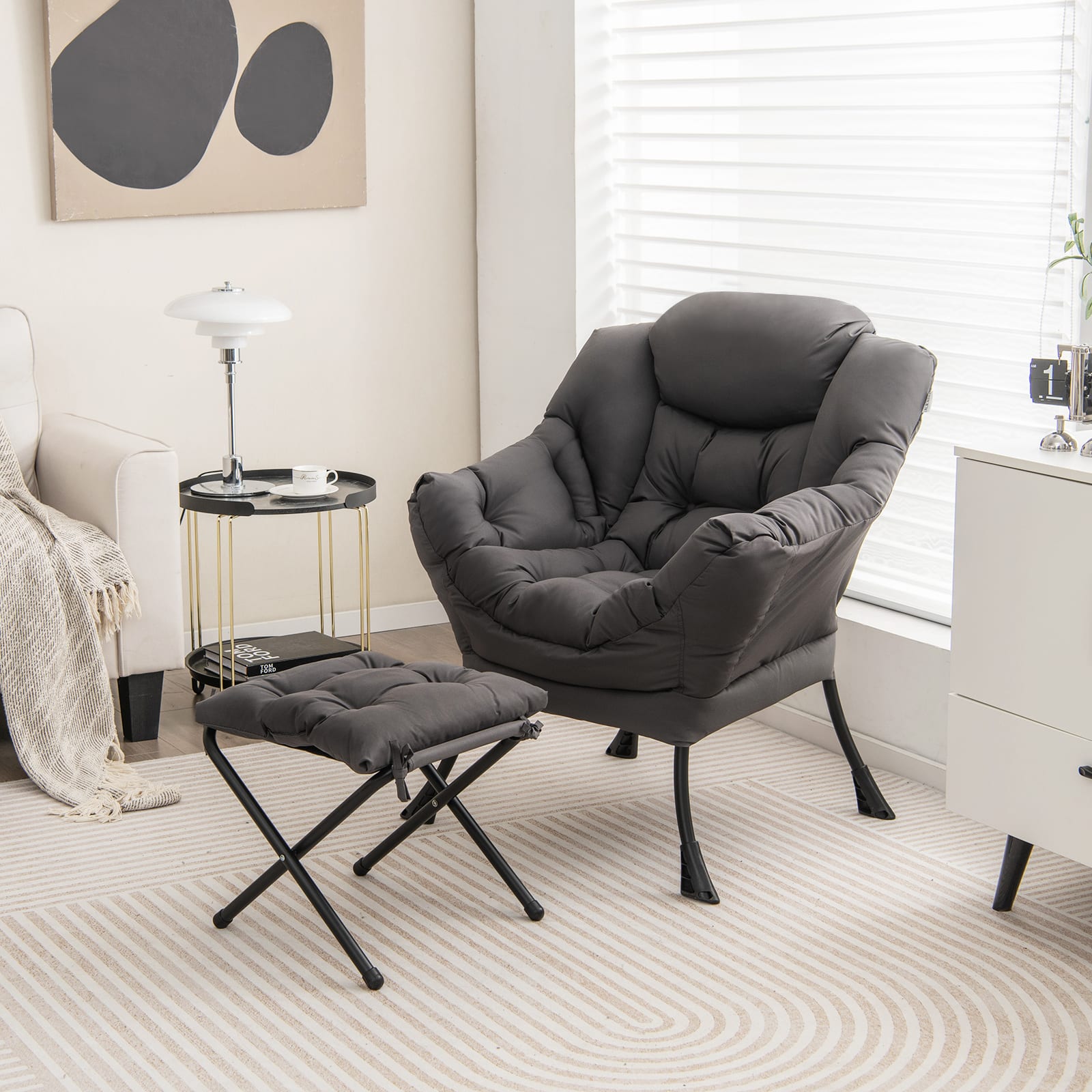 Sofa chair with footrest discount