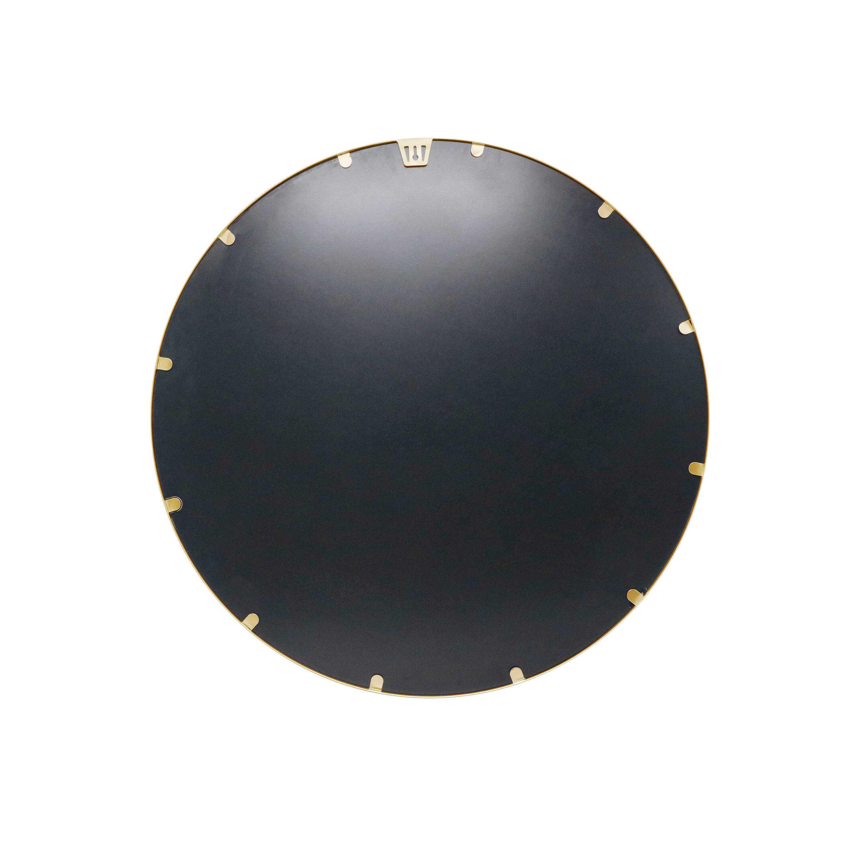 Alt View 7. Emma + Oliver - Mersin Wall Mounted Mirror with Iron Frame, Silver Backing and Shatterproof Glass for Entryways, Bathrooms and More - Gold.