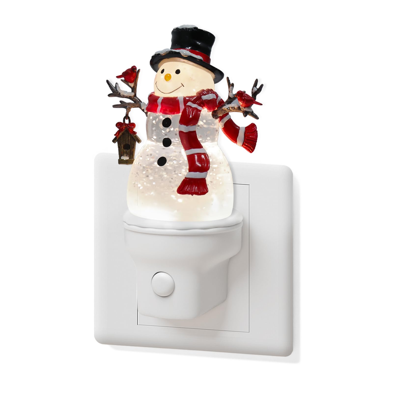 Alt View 6. MAGICAL RUBS - Christmas Snowman Night Light Plug Into Wall Water Swirling Glitter Usb Portable Decorative Decoration For Adults Bed... - Children Seesaw.