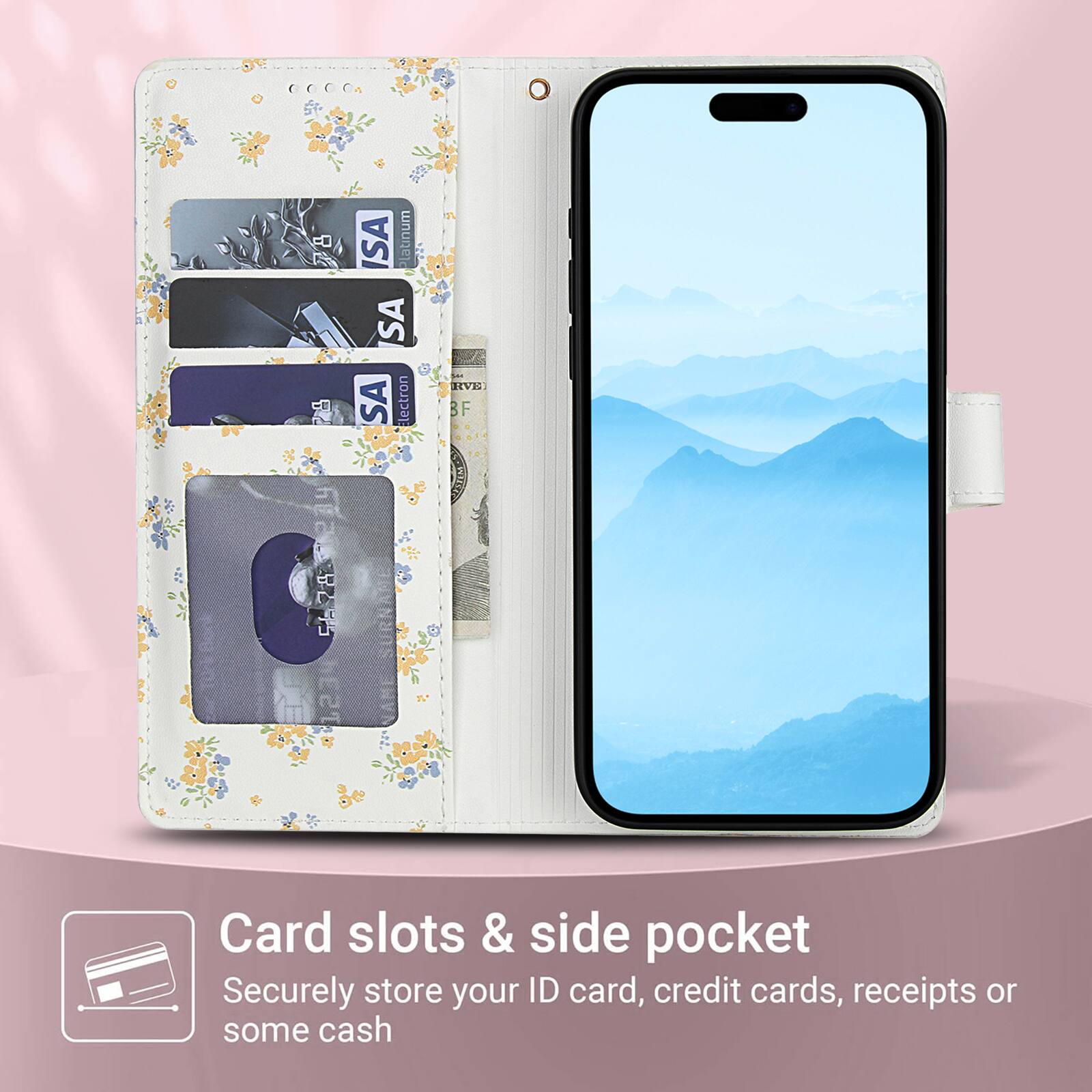 COCCA ISA latnum SA RVE N SA Electron 3F i 0265 ESDB

Card slots & side pocket
Securely store your ID card, credit cards, receipts or some cash