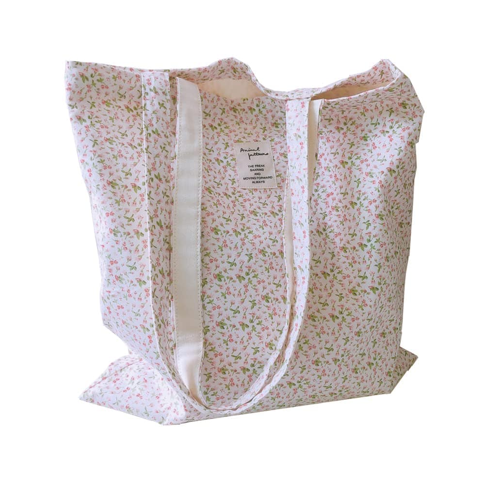 DORLUKFU - Cotton Canvas Tote Bag Reusable Soft Grocery Cloth Bag Floral Shoulder Bag for Beach Travel Shopping - Grocery Cloth Bag-floral a