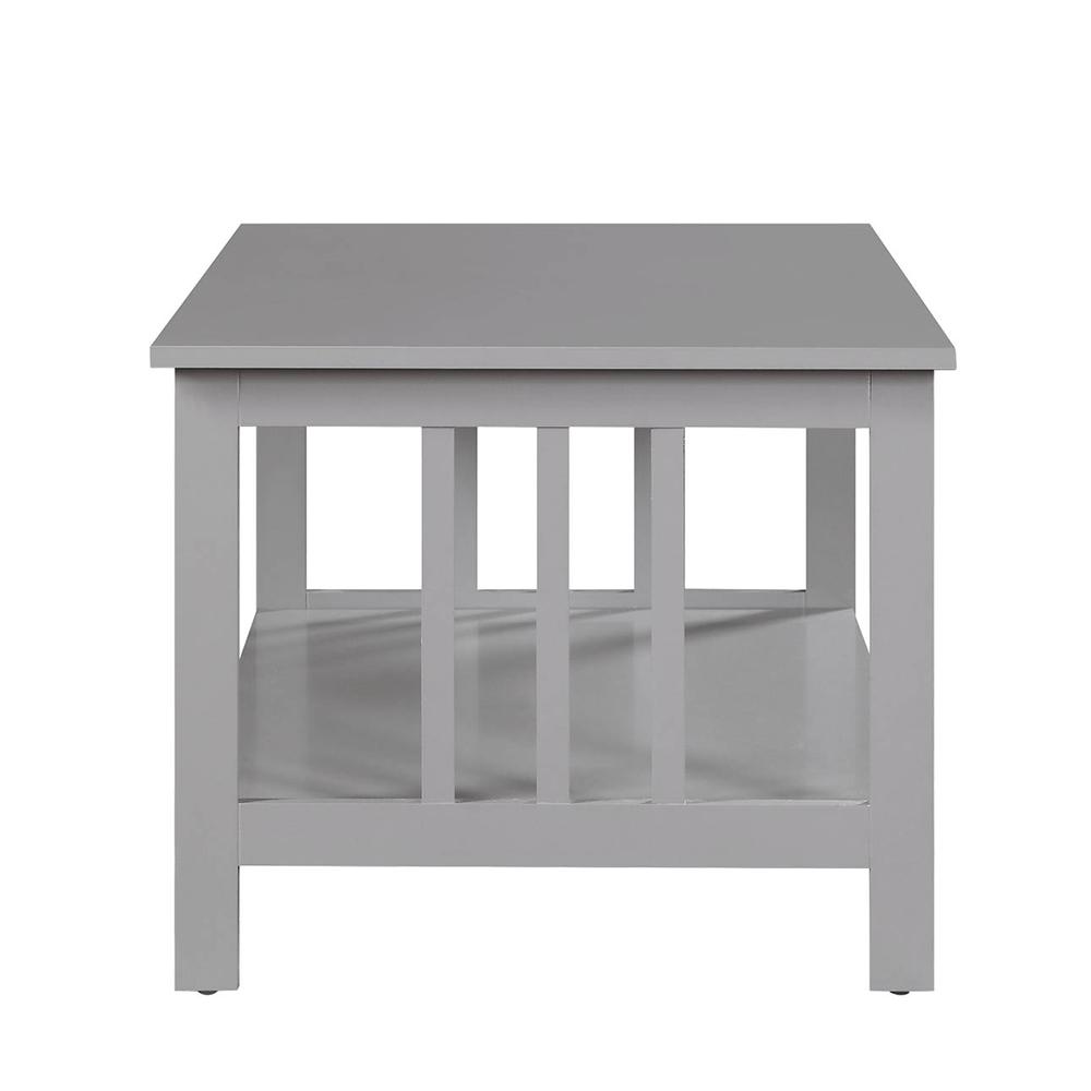 Alt View 4. Convenience Concepts - Mission Coffee Table - Gray.