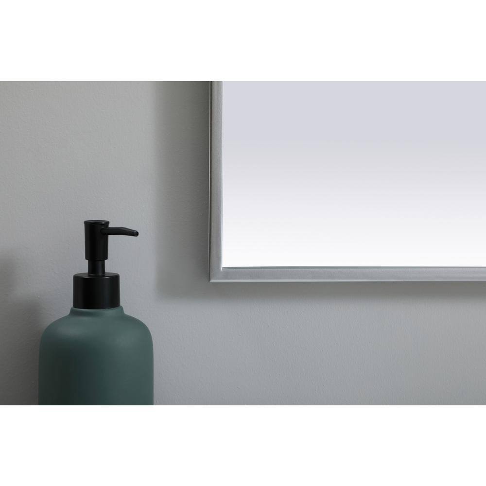 Alt View 4. Elegant Decor - Metal Frame Arch Mirror 24x36 Inch in Silver - Silver.