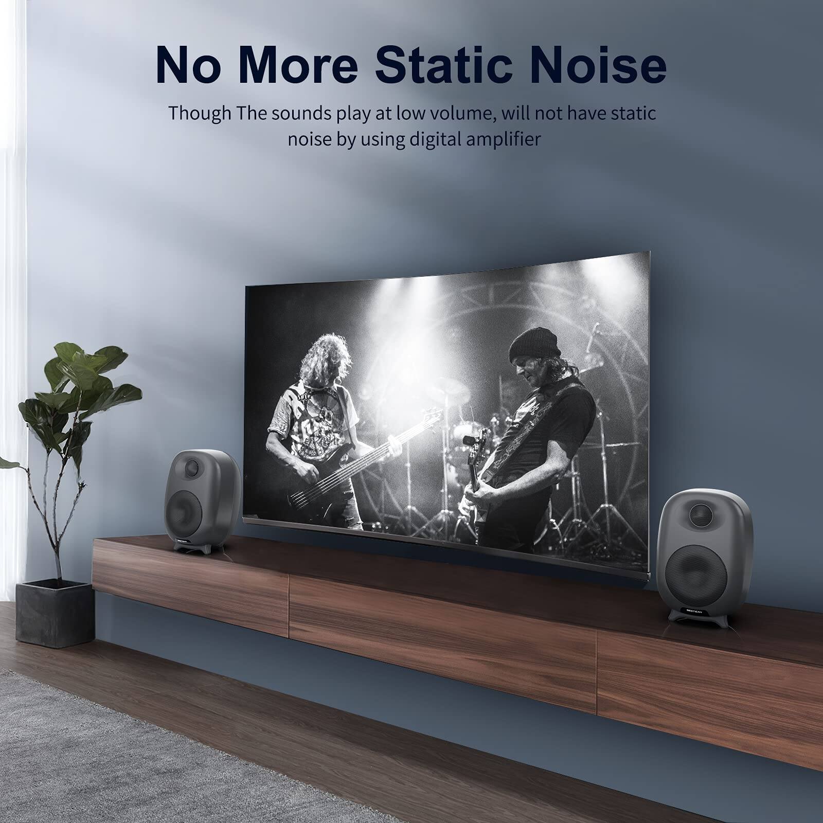 No More Static Noise

Though the sounds play at low volume, will not have static noise by using digital amplifier
