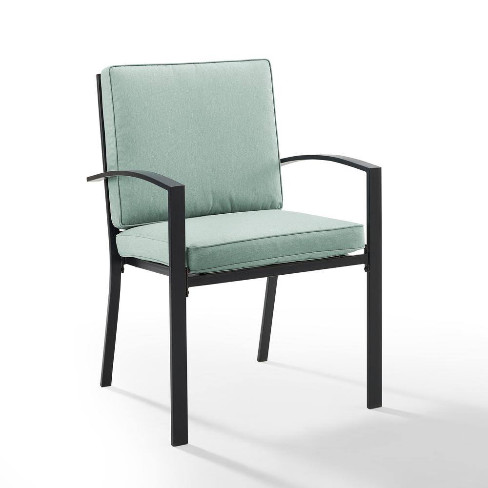Back. Crosley Furniture - Kaplan 2Pc Outdoor Dining Chair Set - 2 Chairs - Mist.