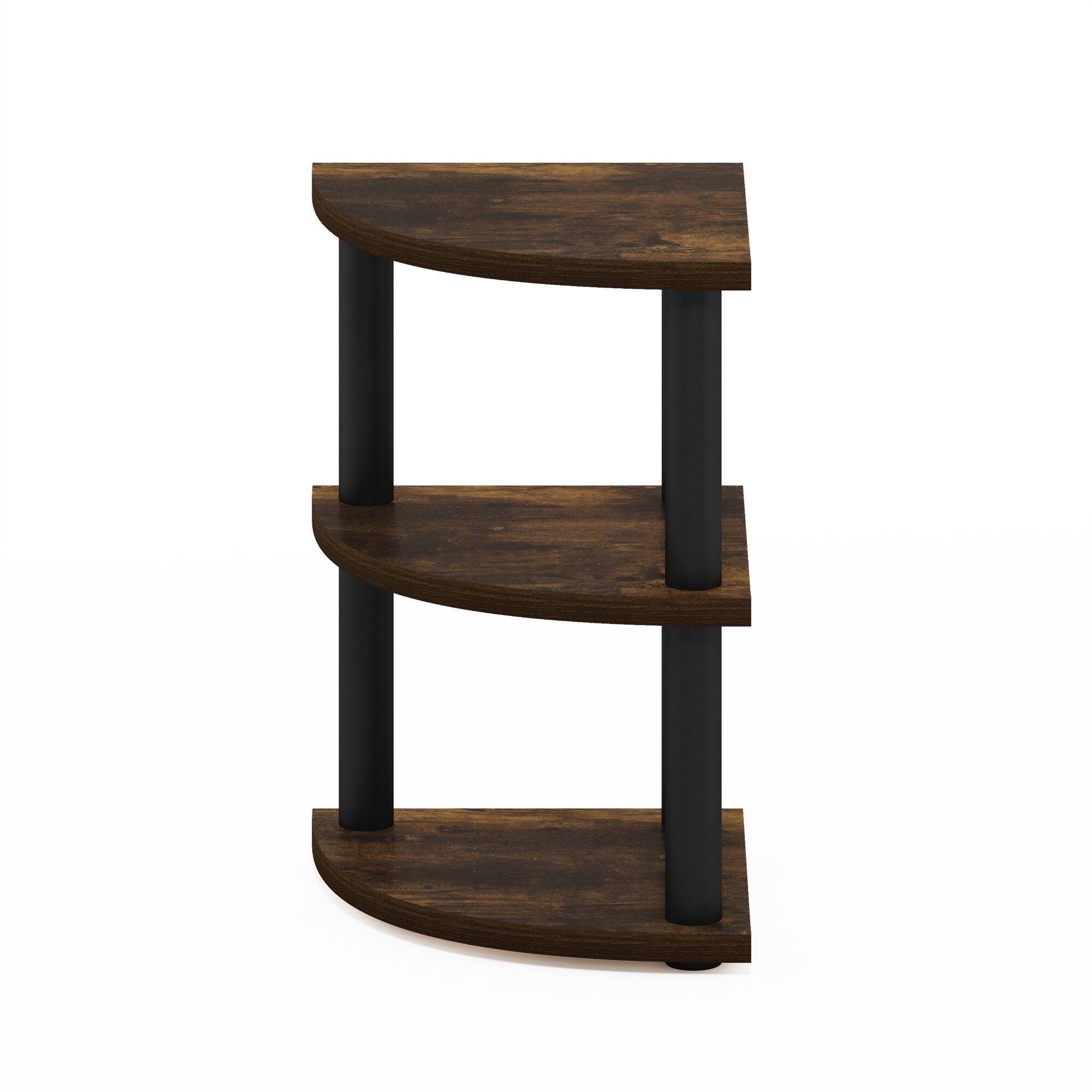 Alt View 2. Furinno - Turn-N-Tube 3-Tier Corner Countertop Organizer Shelf - Amber Pine/Black.