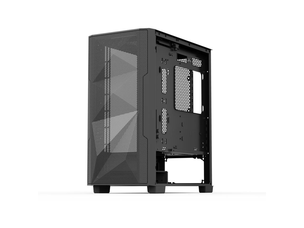 Alt View 5. Rosewill - Rosewill FBM-X6 Black Micro ATX Case - Tempered Glass, 4 PWM ARGB Fans, 650W 80+ Gold PSU - Black.