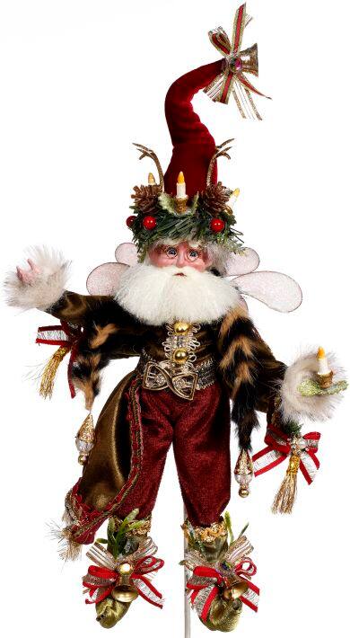 Front. Mark Roberts - Mark Roberts Christmas Father Fairy, Small - 10.5" - Red.