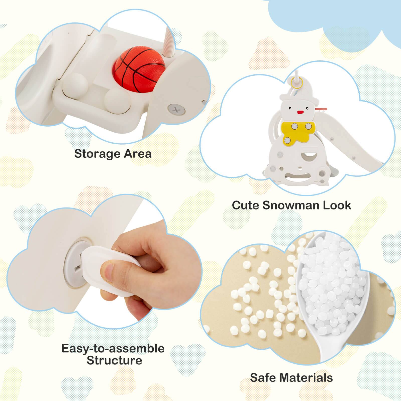 - Storage Area
- Cute Snowman Look
- Easy-to-assemble Structure
- Safe Materials