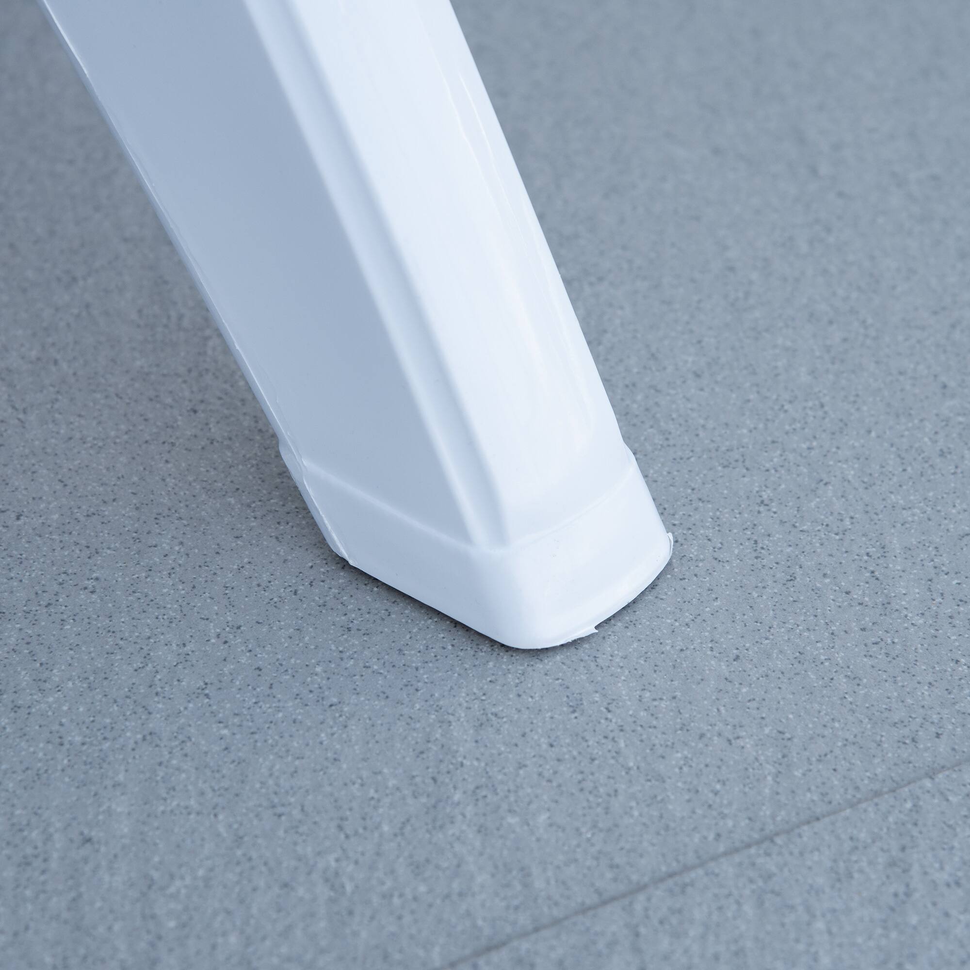 Alt View 7. Outsunny - 36.25" Dia Round Plastic Patio Table with Umbrella Hole, Outdoor Bistro Dining Table, for Bar, Garden, Backyard - White.