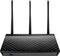 ASUS - AC1750 Dual-Band Wi-Fi Router - Black-Front_Standard