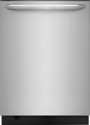 Frigidaire - Gallery 24" Top Control Built-In Dishwasher with Stainless Steel Tub, 51 dba - Stainless steel - Front_Zoom